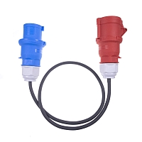Redukce CEE 5pin 32A - CEE 3pin 32A 230V 1m