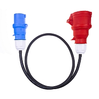 Redukce CEE 5pin 16A - CEE 3pin 16A 230V 1m