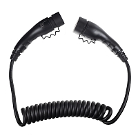 Nabíjecí kabel - Type 2 / Type 2, 3x16A, 400V, 4m/2.5m, spirálový