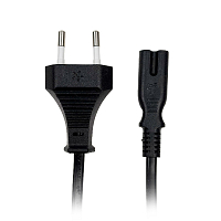 NEDIS power cable for adapters/ Euro plug - IEC-320-C7 connector/ straight-straight/ two-wire/ black/ 2m