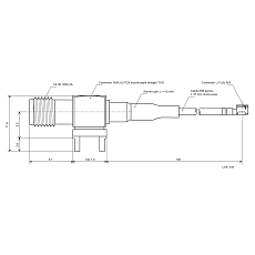 VF kabelová redukce U.FL(f)-SMA(f) do DPS, LP-088, 10cm