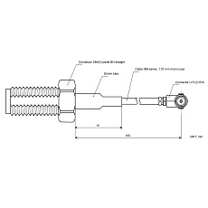 VF kabelová redukce U.FL(f)-SMA(f) H8, LP-088, 10 cm