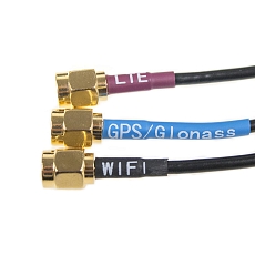 Anténa GPS/GLONASS/4G/WiFi montážní E058, 3x SMA(m), 3x RG174