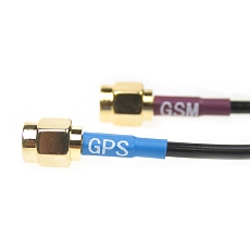 Anténa GSM/GPS magnetická B008, 2x SMA(m), 2x RG174/3m
