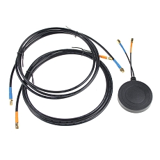 Anténa GSM/UMTS/LTE/GPS/GLONASS samolepicí R40, 2x RG174/10cm/SMA(m), 2x Cable Ext. SMA f/m .195/2m