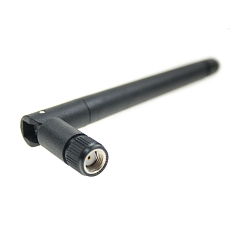 Anténa WiFi konektorová W402, 2,4 GHz, 90°/180°, 3 dBi, RP-SMA(f pin)