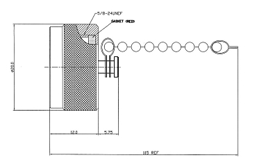 N(m) krytka s řetízkem, IP67