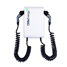 Olife Energy DoubleBox AC 22kW - BASE - 2 kroucené kabely Typ 2, 4m