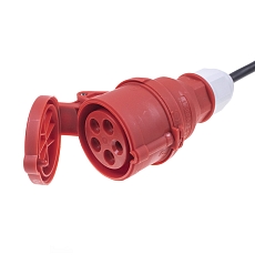 Redukce CEE 5pin 16A - CEE 3pin 16A 230V 1m