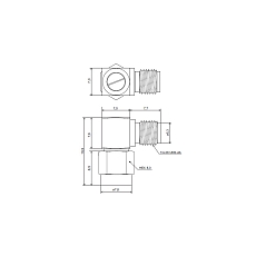 Konektorová redukce SMA(f)/SMA(m) úhlový