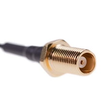 VF kabelová redukce H.FL/MCX(f) panelový, 1.37mm koax. kabel,  L100mm