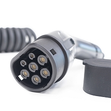 Charging cable - Type 2 / Type 2, 3x32A, 400V, 7m/4m, spiral