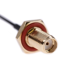 VF kabelová redukce U.FL(f)-SMA(f) panel. LP-088, 8cm, bužírka