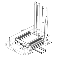 Teltonika router RUT361, drawing
