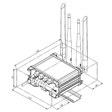 Teltonika LTE Router RUT901, drawing