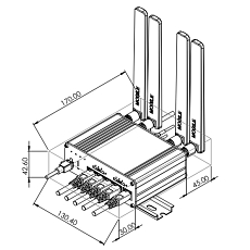 5G router Teltonika RUTC50, drawing