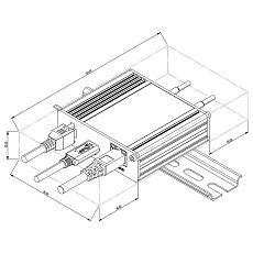 Gateway Teltonika TRB160, drawing