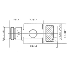 Lightning arrester N(m)/N(f), SECTRON, drawing Lightning arrester N(m)/N(f), SECTRON, drawing