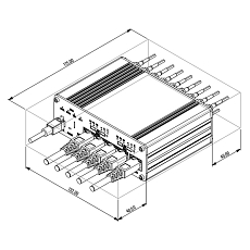 5G router Teltonika RUTM52, drawing