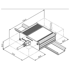 Teltonika TRM200 4G modem, nákres