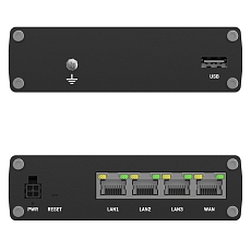 Teltonika  RUTM08 LTE router, zadní strana Teltonika  RUTM08 LTE router, zadní strana