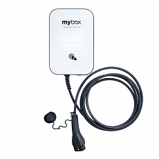 MyBox HOME 22kW 2.gen - bílé sklo, RFID, kabel Typ 2, 5m