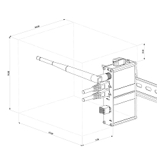 Teltonika RUT145 průmyslový router s RS485, nákres
