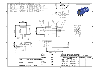 Connector FAKRA(m) C right angle, THD