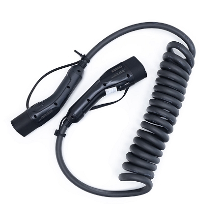 Nabíjecí kabel - Type 2 / Type 2, 3x32A, 400V, 5m/3m, spirálový