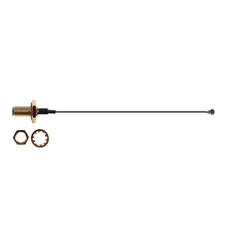 VF kabelová redukce U.FL(f)-SMA(f), LP-040, 10 cm, bužírka