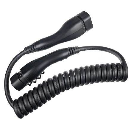 Nabíjecí kabel - Type 2 / Type 2, 3x32A, 400V, 4m/2.5m, spirálový