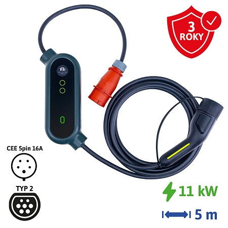 SECTRON START 2 přenosná nabíječka pro elektromobil - 16A, 400V, CEE 5pin - Type 2, délka 5m