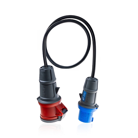 Adaptor CEE 5pin 16A - CEE 3pin 16A 230V 1m