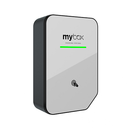 MyBox PLUS 22kW - bílé sklo, RFiD, RCD, kabel Typ 2, 5m