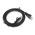 Ethernet kabel CAT6, plochý, RJ45/RJ45, černý, 1,5m